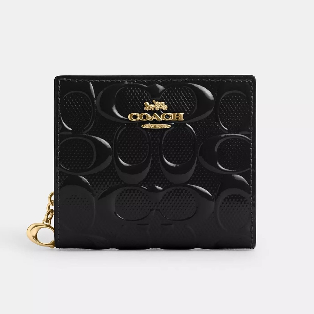 Coach snap wallet in signature leather